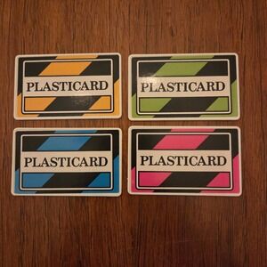 Vintage Bargain Hunter Game Plasticard Game Pieces Set of 4 Retro Credit Cards